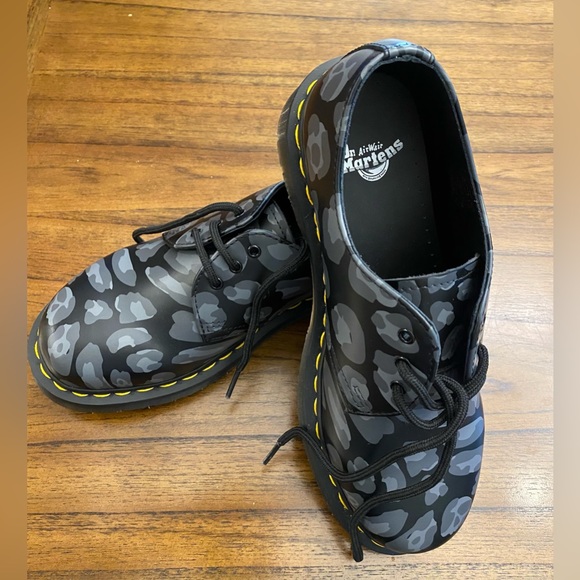 Dr. Martens 1461 Distorted Leopard Oxfords - Picture 7 of 9